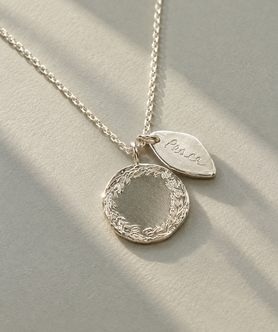 "Laurel &amp; Peace" (Silver)