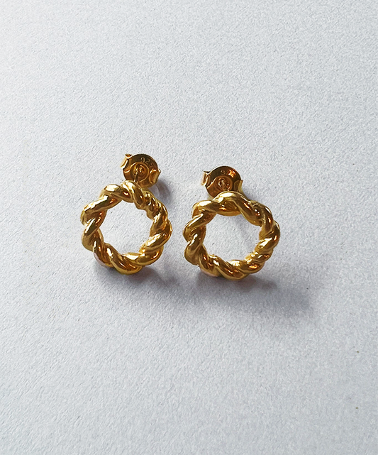 Great Twisted Earrings(Gold) 